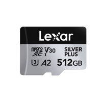 Lexar Pro Silver Plus 512GB microSDXC V30 - R205/W150MB/s - thumbnail
