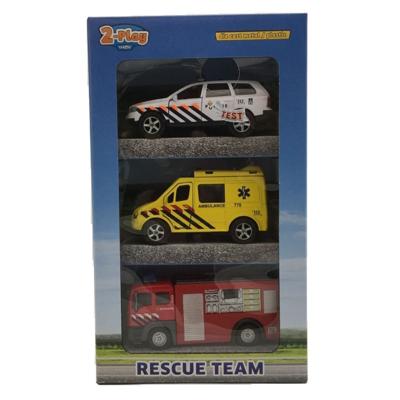 2-Play die-cast hulpdienst voertuigen nl met licht en geluid