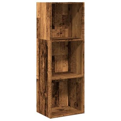 Boekenkast 40x30x114 cm bewerkt hout oud houtkleurig