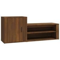 VidaXL Schoenenkast 130x35x54 cm bewerkt hout bruin eikenkleur - thumbnail