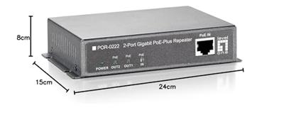 LEVEL ONE POR-0222 2-Port Gigabit PoE-Plus Repeater