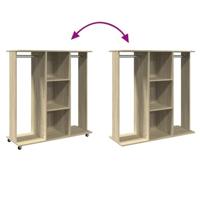 Kledingkast met wielen 102x38x110 cm bewerkt hout sonoma eiken - thumbnail