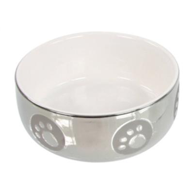 Katteneetbak royal zilver/wit 13 cm Eet-en-drinkbakken-kat Gebr. de Boon - Gebr de boon