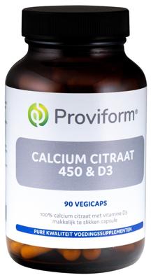 Proviform Calcium citraat 450 & D3 90 Vegetarische capsules