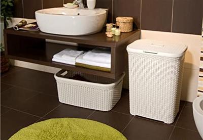 Curver Wasmand Gevlochten 45 Liter Creme - thumbnail