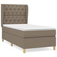 Boxspring met matras stof taupe 80x200 cm - thumbnail
