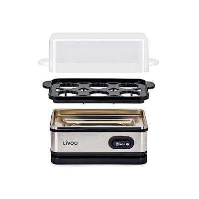 Eierkoker - LIVOO - DOC290 - 400W - 6 eieren - Roestvrij staal - Warmhouden - Eierhouder, deksel en maatbeker Eierkoker - LIVOO - DOC290 - 400W - 6 eieren - Roestvrij staal - Warmhouden - Eierhouder, deksel en maatbeker