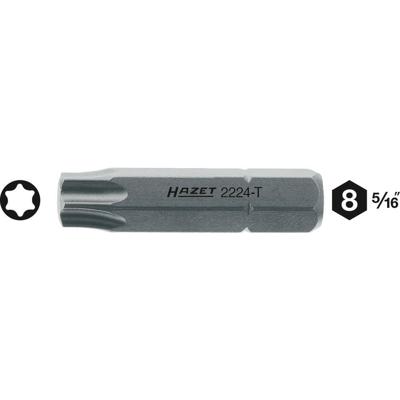 HAZET Bit 2224-T27 · 5/16 inch (8 mm) zeskant massief · Binnen-TORX®-profiel · SW T27 HAZET Bit 2224-T27 · 5/16 inch (8 mm) zeskant massief · Binnen-TORX®-profiel · SW T27