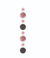 Hangdecoratie 60 Jaar Roségoud/Zwart (1,2m) - thumbnail
