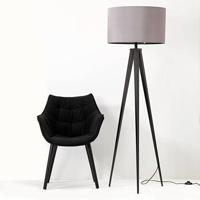 Zuiver Vloerlamp 'Tripod' 157cm, kleur Grijs - thumbnail