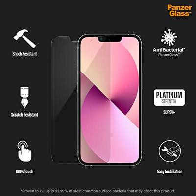 PanzerGlass 2741 2741 Screenprotector (glas) Apple iPhone 13 mini 1 stuk(s) Anti-vingerafdruk, Antibacterieel PanzerGlass 2741 2741 Screenprotector (glas) Apple iPhone 13 mini 1 stuk(s) Anti-vingerafdruk, Antibacterieel