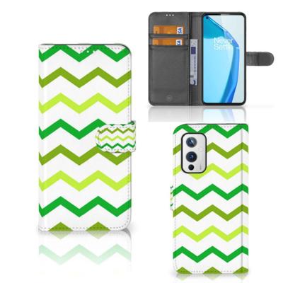 OnePlus 9 | Telefoon Hoesje | Zigzag Groen OnePlus 9 | Telefoon Hoesje | Zigzag Groen