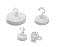 magnetoplan Magnetische haak 52625 (Ø) 25 mm Rond, Met haak Wit 1 stuk(s) 52625 - thumbnail