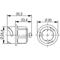 Telegärtner 100022769 STX V1 stofkap voor stekkers variant 1 Zwart 1 stuk(s) - thumbnail