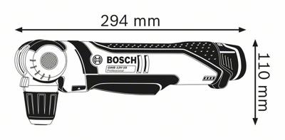 Bosch Blauw GWB 12V Haakse boormachine | 12V Li-Ion 2.0Ah - 0601390908 - thumbnail