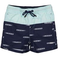 Quapi Jongens zwembroek - Boan - AOP blauw tekst - thumbnail