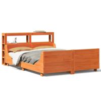 Bedframe zonder matras massief grenenhout wasbruin 135x190 cm - thumbnail