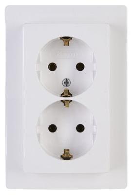 Kopp HK05 arctic wit inbouw stopcontact RA dubbel - 4621520