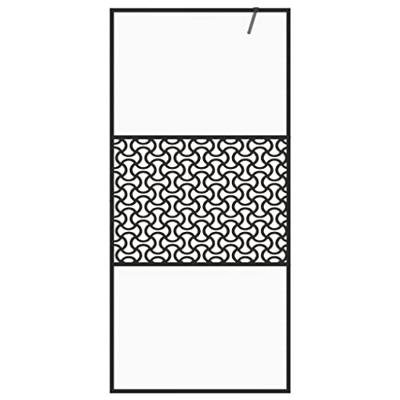 Inloopdouchewand 90x195 cm ESG-glas transparant en zwart - thumbnail