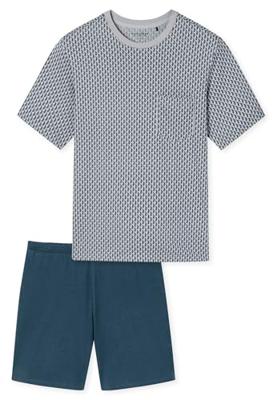 Schiesser Schiesser Pyjama Short silver 181155 56/XXL