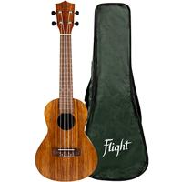 Flight Natural Series NUC200 Teak concert ukelele met brede topkam inclusief gigbag - thumbnail