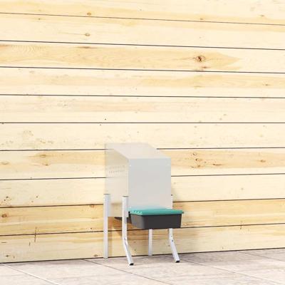 Kippennestkast 1 compartiment met poten gegalvaniseerd staal