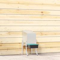 Kippennestkast 1 compartiment met poten gegalvaniseerd staal - thumbnail