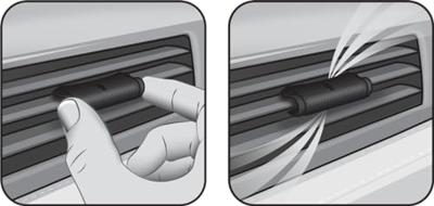 Wunder-Baum Geurbomen luchtverfrisser "vent wrap air freshener vent black vent wrap