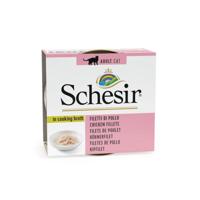 Schesir Kipfilet in Bouillon natvoer kat 70 gram - thumbnail