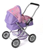 Kleine Poppenwagen Smarty - Hearts Lila - thumbnail