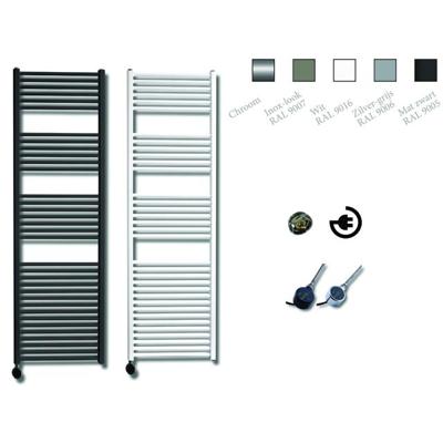 Elektrische Design Radiator Sanicare Plug & Play 172x45 cm Chroom 920 Watt Met Chroom Thermostaat Links