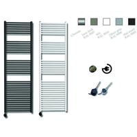 Elektrische Design Radiator Sanicare Plug & Play 172x45 cm Chroom 920 Watt Met Chroom Thermostaat Links - thumbnail