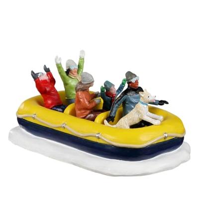 Lemax snow rafting kerstdorp tafereel Vail Village 2022 - thumbnail