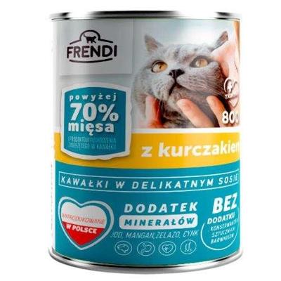 FRENDI Chunks in sauce with chicken - nat kattenvoer - 800g