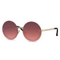 CWI zonnebril dames rond randloos cat. 3 goud/roze - thumbnail