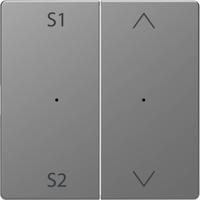 Merten MEG5227-6036 Wisselschakelaar Afdekking System Design RVS 1 stuk(s) - thumbnail