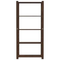 Opbergrek 5-laags 80x38x170 cm massief grenenhout bruin - thumbnail