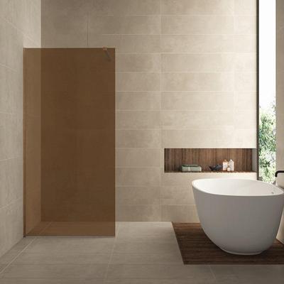 Wiesbaden Slim Inloopdouche 90x200 cm Warm Koper Veiligheidsglas