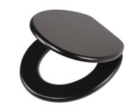 Toiletzitting Tiger Leatherlook Hout Zwart - thumbnail