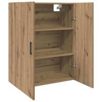 Wandkast artisanaal eikenkleurig 69.5 x 34 x 90 cm Bewerkt hout - thumbnail