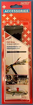 FASTECH® 801-330C Klittenband kabelbinder Om te bundelen Haak- en lusdeel (l x b) 200 mm x 7 mm Zwart 10 stuk(s)