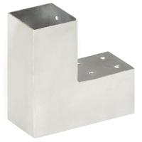VidaXL Paalverbindingen 4 st l-vorm 71x71 mm gegalvaniseerd metaal - thumbnail