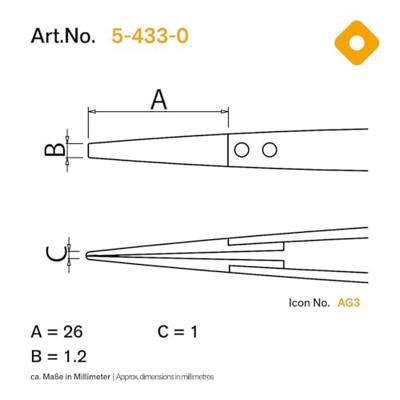 Bernstein Tools for Electronics 5-433-0 Reservepunt voor pincet