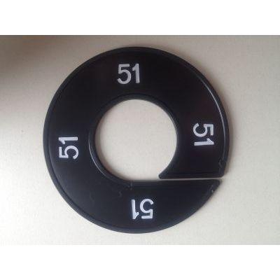 Maatring 9cm zwart/wit 51