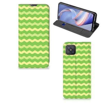 OPPO Reno4 Z 5G | Hoesje met Magneet | Waves Green OPPO Reno4 Z 5G | Hoesje met Magneet | Waves Green