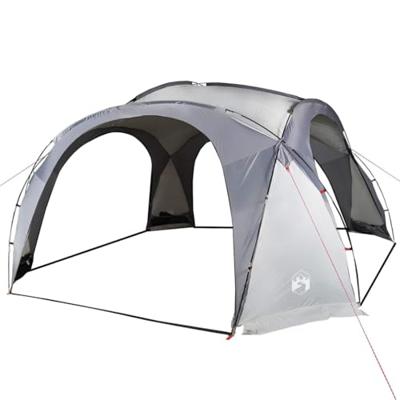 Partytent waterdicht wit en grijs - thumbnail
