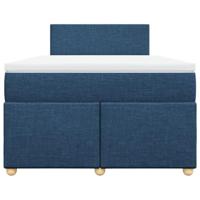 Boxspring met matras stof blauw 120x200 cm - thumbnail