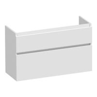 Brauer Delight - Onderkast Ondiep - 100 cm - met 2 Softclose Lades Greeploos en 1 Sifon Uitsparing - Hoogglans Wit - thumbnail