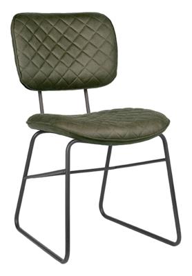LABEL51 Eetkamerstoel Sev - Army green - Microfiber