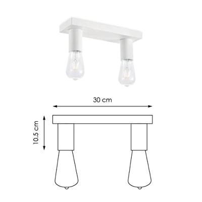 Light depot - opbouwspot Nitro 2 lichts - wit - Outlet Light depot - opbouwspot Nitro 2 lichts - wit - Outlet